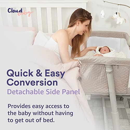 Cloud Baby Bedside Baby Bassinet, Best Bed Cribs for Infant Newborn, Portable Sleeper for Safer Co-Sleeping