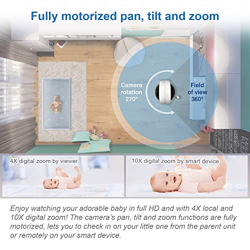 VTech RM7764-2HD 1080p Smart WiFi Remote Access 2Camera BabyMonitor