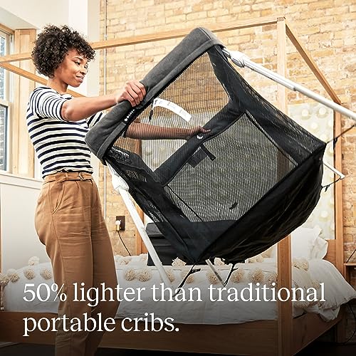 Guava Lotus Travel Crib with Lightweight Backpack Design | Certified Baby Safe Portable Crib | Folding Play Yard with Comfy Mattress