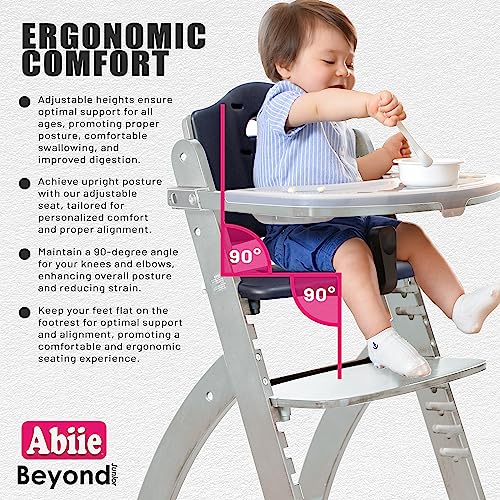 Abiie Beyond Junior Convertible Wooden High Chairs for Babies & Toddlers