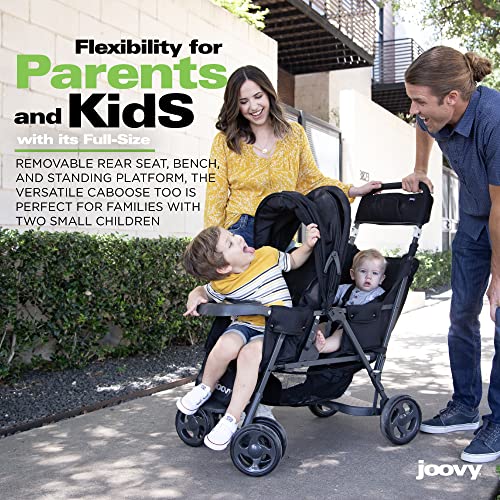 Joovy Caboose Too Sit and Stand Double Stroller Featuring Universal Car Seat Adapter
