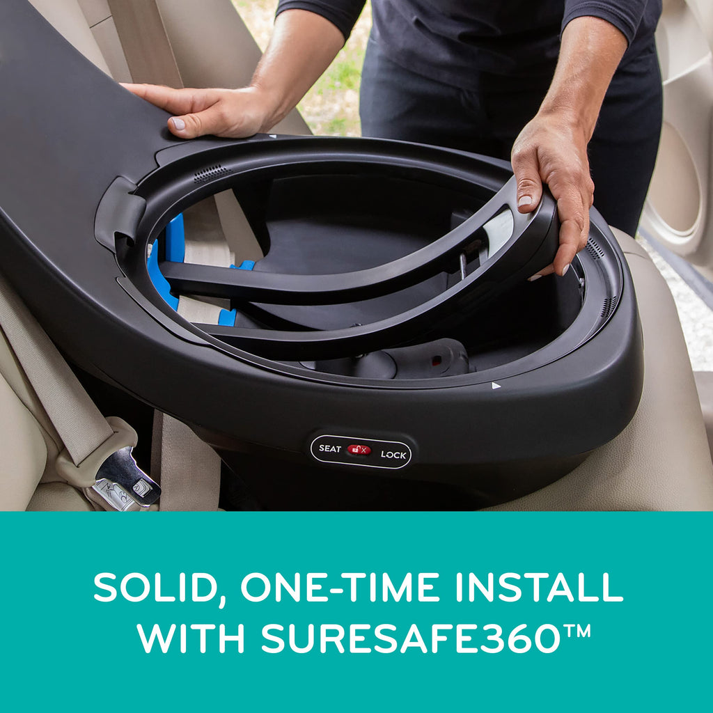 Evenflo Revolve360 Slim 2-in-1 Rotational Car Seat with Quick Clean Cover