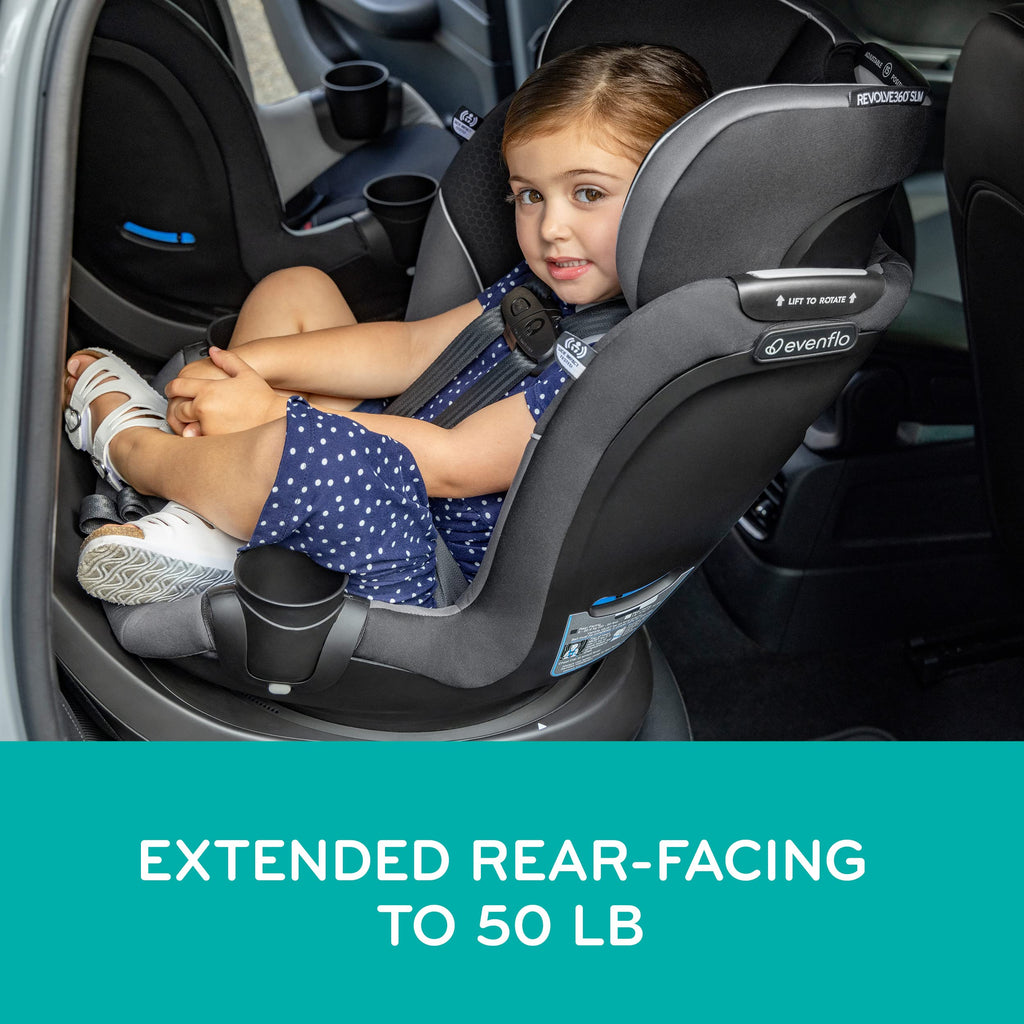 Evenflo Revolve360 Slim 2-in-1 Rotational Car Seat with Quick Clean Cover