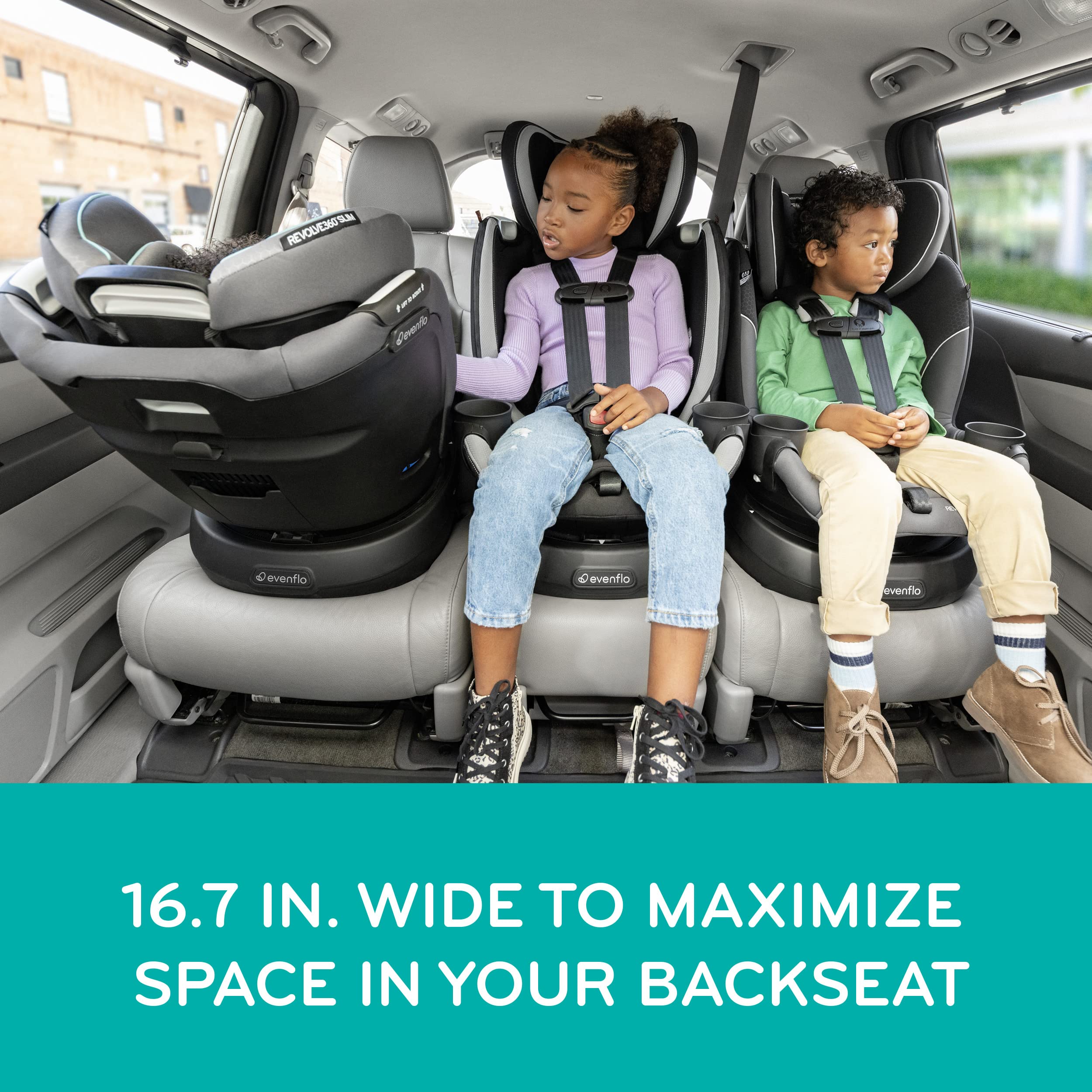 Evenflo Revolve360 Slim 2-in-1 Rotational Car Seat with Quick Clean Cover